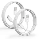 2 Pack 3FT USB A to USB C Fast Charging Cable for iPhone 17 16 15 iPad Samsung Galaxy White