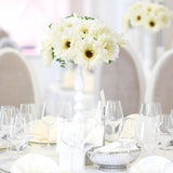 Artificial African Daisies Flowers 15 Pcs Faux Gerbera Daisies Artificial Flowers For Wedding Bridal Bouquet Party Home Kitchen Decor (White)