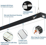 4 Pack 8FT LED Linear Shop Lights 100W 80W 60W CCT Selectable Commercial Bay Lighting Fixtures