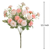 2Pcs Small Carnation Artificial Flowers Bulk Fake Flower With Stems Silk Carnation Flowers For Outdoors Wedding