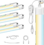 12 Pack 4FT LED Shop Lights 50W 7500LM 6000K V Shape Linkable Ceiling Fixtures with Switch