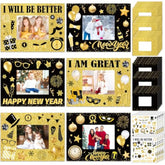 30 Packs New Year Diy Craft Kit For Kids Happy New Year Paper Picture Frames With Stickers And Rope For 2026 Winter Year’S Eve Party Gifts Craft School Home Classroom Game Activity Supply