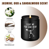 Candle Gifts For Bf, Bf Gifts, I Love You Presents For Him - Situationship, Valentines, Spooky Birthday, Goth, Boo Basket Stuffers, Anniversary Funny Skull Presents For Boyfriend Husband