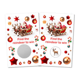 Reindeer Christmas Party Game Scratch Off, Find The Reindeer Easy To Play Silly Games, Fun Idea, Ice Breaker Activity. Raffle Cards, Set Of 40 Cards, Merry Christmas. Made In Usa