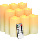 Flickering Flameless Candles, Realistic Battery Operated Candle With Timer, 18 Aa Batteries Included, Set Of 9 Outdoor Indoor Decor With 10-Key Remote Led Flameless Candle, Birthday Gifts For Him, Her