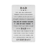 Dad Valentines Card Gifts - You Mean The World To Me - I Love You Dad Gifts, Birthday
