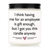 Scented Candles - Boss Gifts For Women Men, Funny Birthday Gift For Best Boss Lady, Christmas Cool Gifts For Bosses Female- Lavender Natural Soy Wax Candle