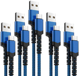 5 Pack USB A to USB C Fast Charging Cable Set 3FT 6FT 10FT Braided Charger Cord for Samsung Galaxy Pixel LG Moto