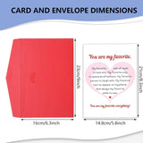 Valentines Day Card For Husband Wife, Valentine'S Day Card Happy First Valentines Cards For Boyfriend Girlfriend Romantic Couple Gifts For Him Her Men Women Heart Design Gift Cards You Are My Favorite