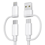 4 in 1 USB C Multi Charging Cable 6.6FT 60W Fast Charger Cord for iPhone 17 16 Samsung iPad