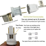Lantern String Lights, 8.5Ft Indoor Lantern Christmas Lights With 10 Led Colorful Lanterns For Home Patio Party Wedding