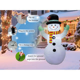 8Ft Inflatable Snowman Outdoor Christmas Decoration - Blow Up Snowman With Built-In Led Lights For Garden Lawn
