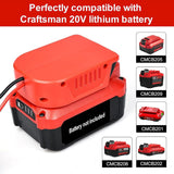 For Power Wheel Adapter For Craftsman 20V Battery,Battery Adapter With Fuse,14 Gauge Wire Battery Converter For Rc Toys,Rc Car, Robotics, Work Lights And Diy(1Pack,No Battery)