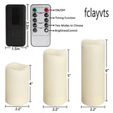 24-Pack Led Flameless Candles With Remote Control -Remote Flameless Candles- Timer Candles -3D Flame, For Halloween Christmas Parties,Wedding,Home,Gift And Special Occasions(Three Sizes)