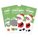 40 Pcs Santa Christmas Scratch Off Cards With Stickers, Merry Christmas Raffle Tickets For Games Prizes, Xmas Holiday Party Games For Family Party -A01