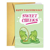 Funny Frog Valentines Card, Humorous Valentine'S Day Card For Him, Her, Husband, Wife, Boyfriend, Girlfriend, Babe Couple Partner Spouse, Unique Love Card Frog Booty Valentines Gift