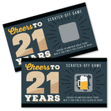 Big Dot of Happiness Cheers and Beers to 21 Years - 21st Birthday Party Game Scratch Off Cards - 22 Count