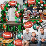 236Pcs Football Balloons Arch, Large Football Themed Balloon Arch Garland Kit, Black Green Brown Football Birthday Balloons For Party Decoration