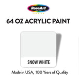 RoseArt Acrylic Paint Snow White 64 oz., 1.5 Liters