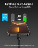 Apple MFi Certified USB C to Lightning Cable 10FT Fast Charging Cord for iPhone 14 13 12 11 iPad Black