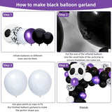Halloween Balloon Garland Arch Kit Purple Black Balloon Nightmare Balloon With Skull Balloons For Nightmare Before Christmas Halloween Birthday Baby Shower Decorations