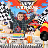 83 Pcs Truck Birthday Party Supplies – Includes Backdrop, 72 Balloons, Table Cover & Cupcake Toppers