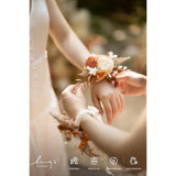 6Pcs Wedding Wrist Corsage Artificial Flowers, Girl/Mother Homecoming Prom Corsages Wristlet Décor, Etc. Boho Dried Rustic