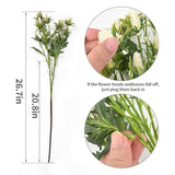 Artificial Thistle Spray Eryngium Flowers 2Pcs Artificial Real Touch Eryngium Artificial Sea Holly Flowers For Wedding Bridal Bouquet Wreath Table Centerpiece Outdoor Decor (White)