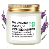 Accountant Gifts Scented Candle Lavender - Spreadsheet Gifts Funny For Women Men Cpa Gift For Coworker Boss