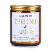 Lavender Scented Candle 9 Oz, Fall Candles,Natural Soy Wax Candles, Autumn Gifts Set For Women,Jar Scented Candle With Up To 50 Hour Burn Time, Relaxing Home Fragrance For Home