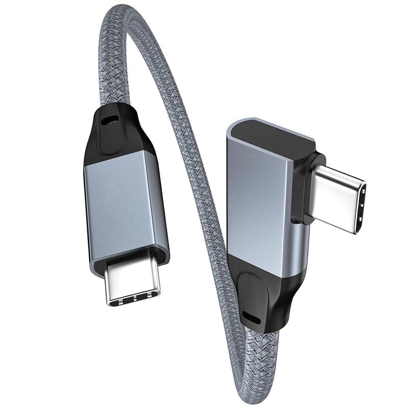 Usb C To Usb C Cable Right Angle 100W 0.6Ft, Usb 3.2 Gen2X2 20Gbps Data Transf