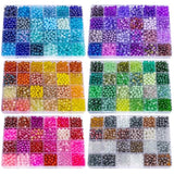 7200PCS 6mm Glass Beads Kit, 144 Colors for Jewelry & Bracelet Making