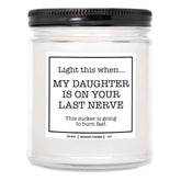 Last Nerve Candle Gift For Son In Law 9 Oz, Son In Law Gifts From Mother In Law - Birthday, Wedding & Father Day Mugs For Son In Law - Son In Law Gift Ideas (Mahogany Teakwood)