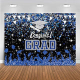 7x5ft 2026 Graduation Backdrop for Photography Class of 2026 Blue Congrats Grad Photo Background Prom Party Banner Decorations