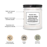 You Nique Designs Godparents Proposal Gift Candle 9 Oz Candle - God Parents Presents Proposal Gifts - Gift When Asking Someone To Be Godparents - Godparents Proposal Ideas (Mahogany Teakwood)
