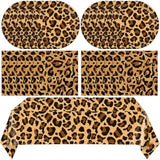 41Pcs Cheetah Print Party Decorations Leopard Animal Theme Tableware Include Dinner Dessert Plates,Napkin,Tablecloth?baby Shower Safari Animal Leopard Themed Birthday Party Decor Supplies | Serves 20