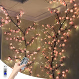 Led Tree Branch Lights For Wall 3.94 Ft 48Leds Cherry Blossom Lights With Remote And 8 Lighting Modes Cherry Blossom Gar