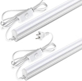 2 Pack 4FT T5 LED Shop Lights 20W 2300LM 6500K Linkable Utility Fixtures