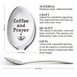 Christian Coffee Spoon Gifts For Women Men, Birthday Thanksgiving Christmas Religious Gifts For Coffee Lover Mom Dad Daughter Son, Engraved Stainless Steel Spoon