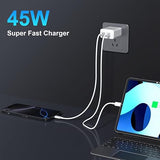 45W Dual Port USB C Fast Charger with 10FT USB C Cable for iPhone 17 16 15 iPad Samsung Galaxy S26 S25
