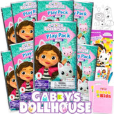 8 Pc Gabby's Dollhouse Mini Party Favors Set - Bundle 8 Play Packs with Mini Coloring Books, Stickers, and Goodie Bags | Gabby's Dollhouse Birthday Party Supplies Decorations