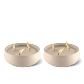 Citronella Candle 2-Pack – 7-Inch White Wax Bowl With Concrete Finish – Outdoor Decorative Candles For Patio, Deck, Garden, Backyard & Camping