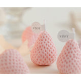 Strawberry Shaped Scented Candle,4Pack 75G Fruit Aroma Soy Wax Decorative Candle For Table Photo Prop Birthday Gift,Prefect For Meditation Stress Relief Mood Boosting Bath Yoga (Pink)