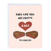 Funny Dad Birthday Card – Punny Greeting Card For Dad, Grandpa, Stepdad & Uncle | Cute Father’S Day Or Anniversary Card, Blank Inside, Playful & Heartwarming Gift (Rare To Come By)