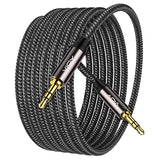 3.5mm Aux Cable 20ft Braided Male to Male for Headphones and Stereo