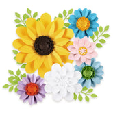 12 Pcs Floral Paper Flowers Decorations For Wall Monogram Sign Decorations Sunflower Yellow 3D Flowers For Party Photo Backdrops, Classrooms Walls, Bridal Shower, Baby Shower?Wedding And Birthday.
