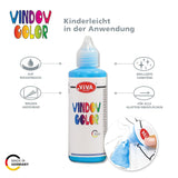 Viva Decor Kids Window Paint Set Fairy Magic (6 Colours of 90 ml) Gift Set with 15 Motifs - Made in Germany