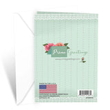 Wife Valentine'S Day Card, Made In America, Eco-Friendly, Thick Card Stock With Premium Envelope 5In X 7.75In, Packaged In Protective Mailer (Flower Wreath)