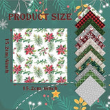 Christmas Pattern Scrapbook Paper, 6 Inch Card Production Supplies, 24 Sheets Single Sided Acid-Free Cardstock Greeting Card, Handmade Gift Journaling Craft Kits (C-Style)