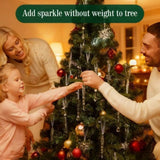 18-Piece Acrylic Christmas Tree Ornaments Ready to Hang Snowflake Decorations